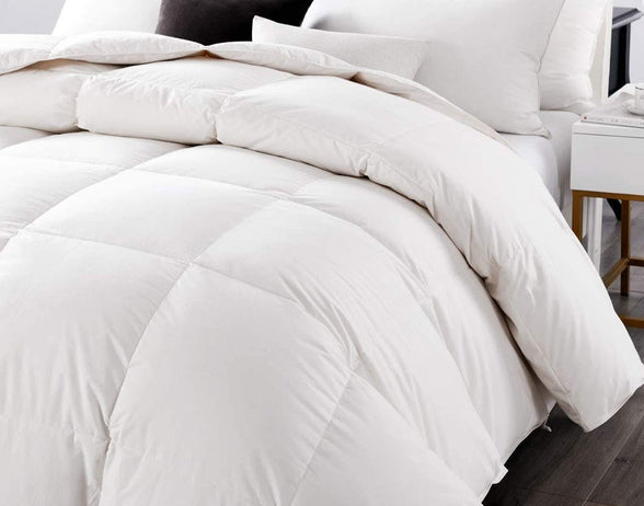 Hotel Linen Klub DEYARCO Renee White Cotton 233TC Down Proof Single Quilt, Size: 135 x 200 cm White