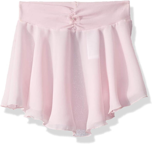 Capezio Girls' Pull-On Georgette Skirt, White, Toddler, White, Toddler