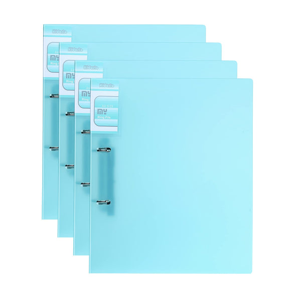 Hotyin Ring Binder 4 Pack, 2 D-Ring Binder, 38mm Spine, A4 Folders Ring Binders for Document Organisation, Translucent Matte, Green