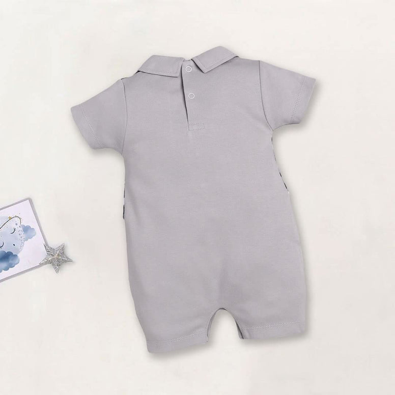 BABY GO 100% Pure Cotton Half Sleeves Casual Romper/Jumpsuit for Baby Boys 6-9 Months