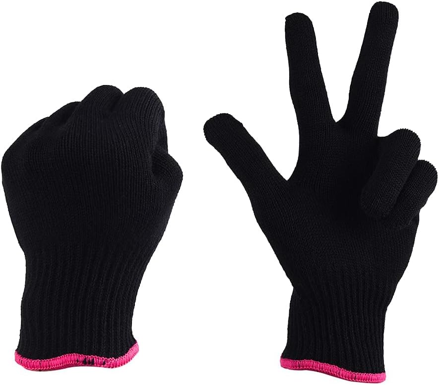 2 Pieces Heat Resistant Styling Gloves Hand Protection Thermal Gloves Hair Accessories