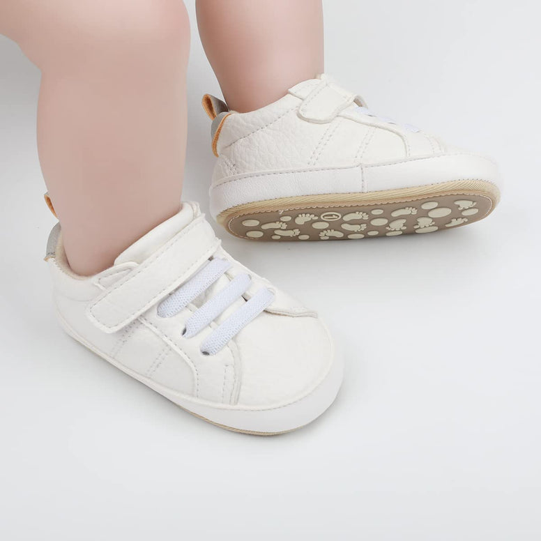 E-FAK Baby Boys Girls Shoes Soft PU Leather Infant Sneakers Rubber Sole Moccasins Oxford Loafers Toddler Walking Wedding Uniform Dress Shoes