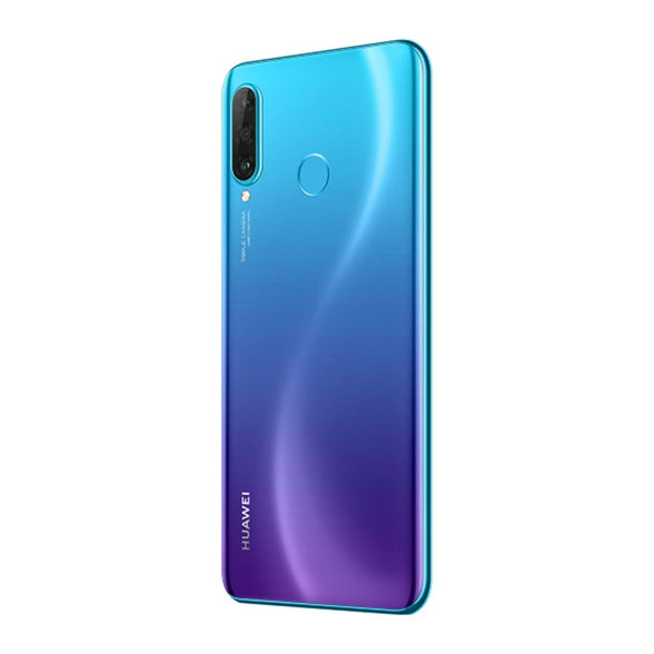 Huawei P30 lite Dual SIM - 128GB, 4GB RAM, 4G LTE, Peacock Blue