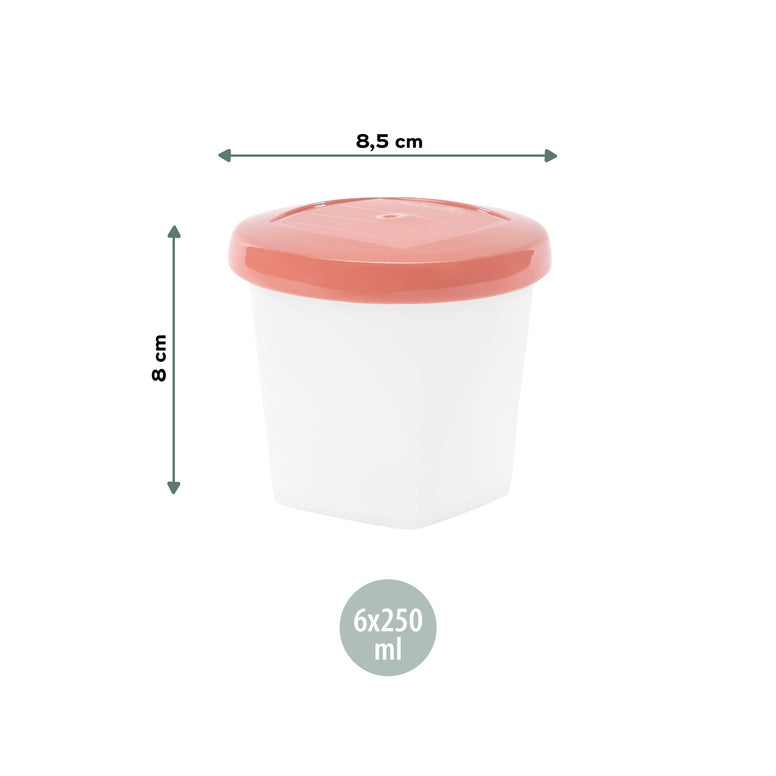 Babymoov biosourced BABYBOLS - 6 x 250ml food storage tubs