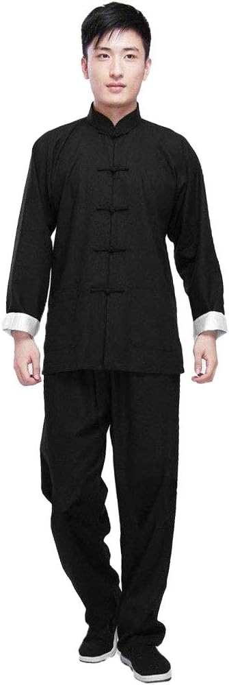 ZooBoo Kung Fu Uniform Clothing - Chinese Traditional Martial Arts Wing Chun Tai Chi Training Cloths (Large)