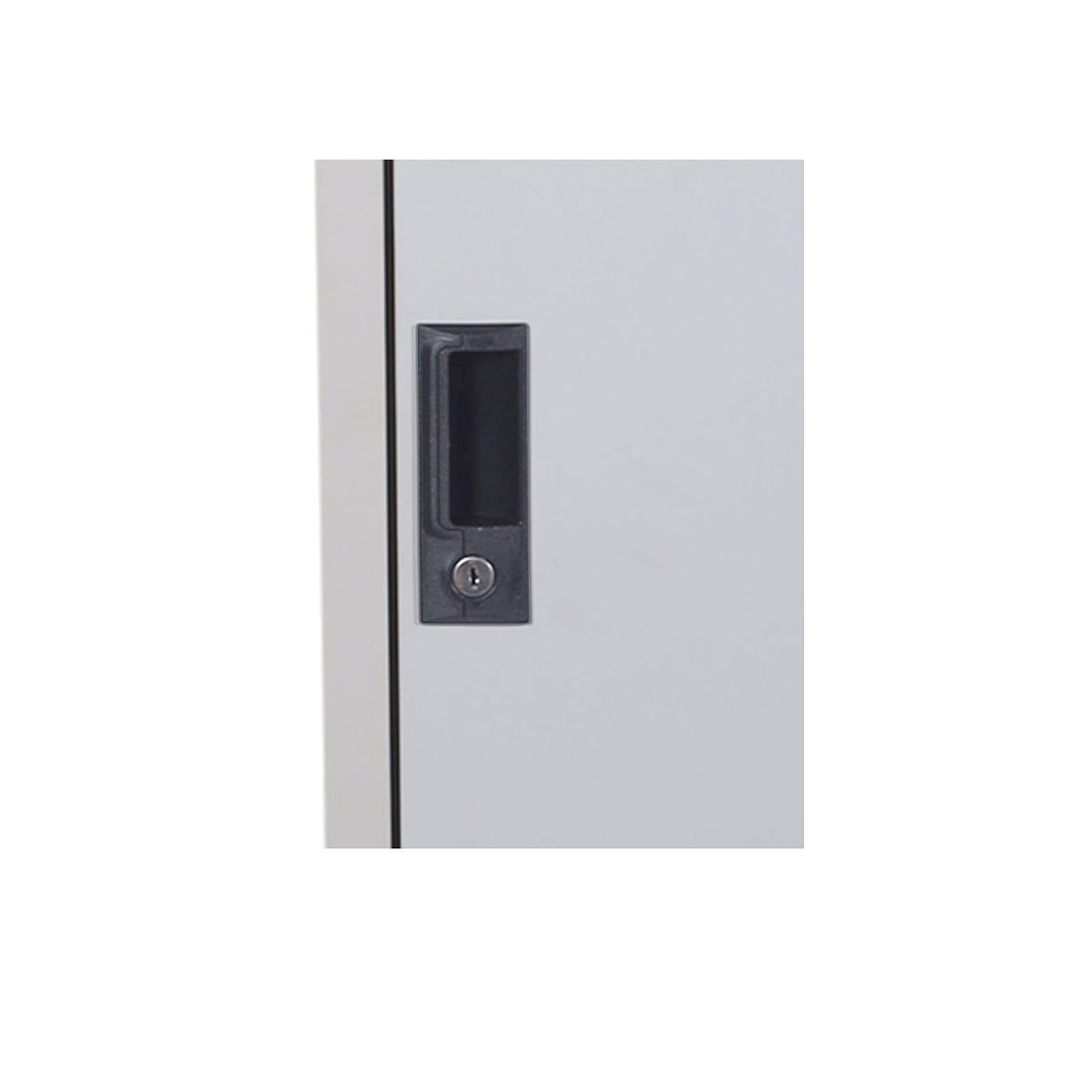 RIGID Double doors locker, Steel Metal Storage Locker- with 1 shelve - for Home & School & Office - Lock With plastic handle (Grey)