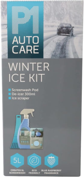 R&C Components Ltd Car Winter De Icer Kit - 300ml Trigger Spray De Icer, Ice Sc, 5L Screenwash Tablet/Pod - Nice Rasperry Smell