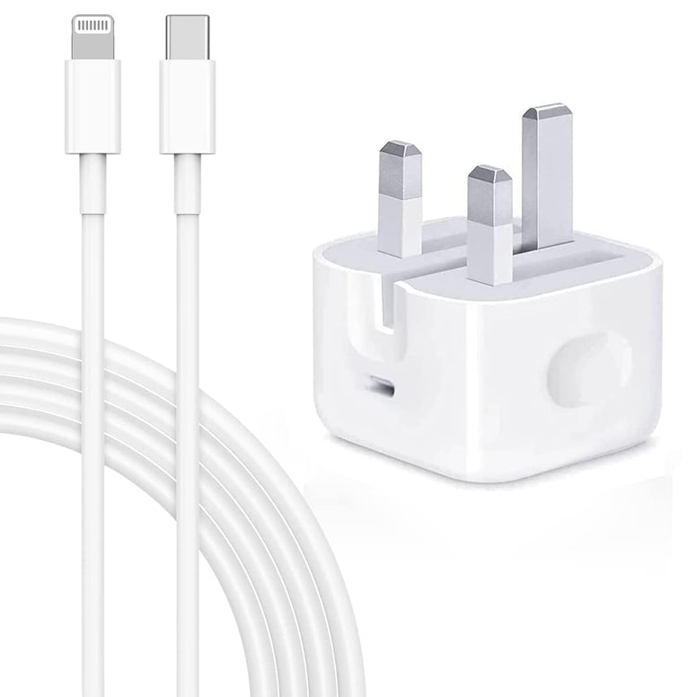Case Logic [Apple MFi Certified] iPhone 20W PD Fast Charger, Type C Power Block Wall Charger Plug Adapter 1-M USB-C to Lightning Cable 14 13 12 11 Pro Mini XS XR X, iPad, AirPod, white, Q1 (VR-001Z)