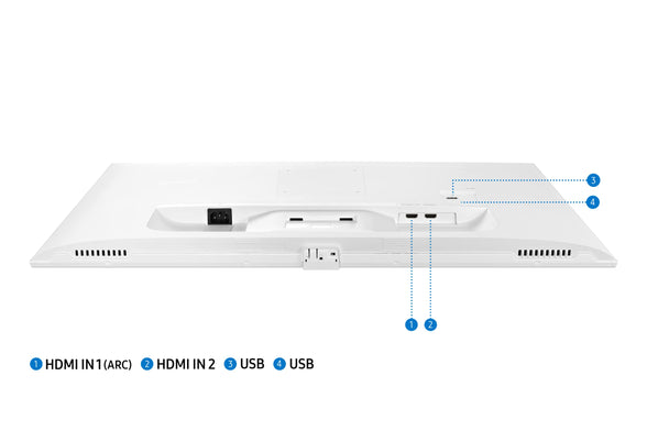 SAMSUNG 32in White Flat Smart Monitor M5 FHD Smart TV with Remote and Speaker, LS32BM501EMXUE