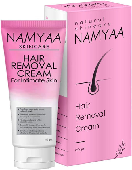 Namyaa Hair Removing Cream for Intimate Skin with After Wax Soothing Serum Vitamin C