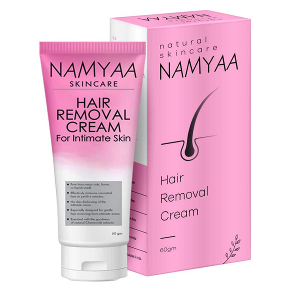 Namyaa Hair Removing Cream for Intimate Skin with After Wax Soothing Serum Vitamin C