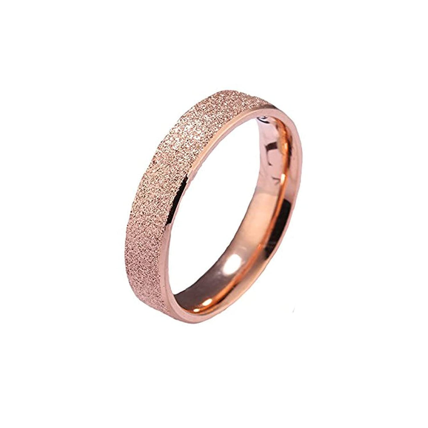 Yellow Chimes Dazzling Stardust Rose Gold Stainless Steel Ring for Girls & Women (YCFJRG-070SRH-RG)