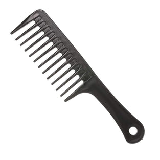 NC Wide Tooth Detangling Handgrip Paddle Hair Comb for Long Hair (Black)