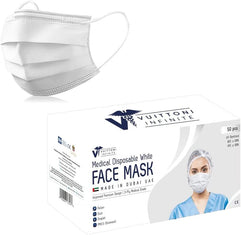 Vuittoni Infinite - Premium 3ply Face Mask - Medical Grade Face Mask - UV Sterilized - Itch Resistant - CE certified - Secure Fit to Face - Improved Design - BFE/PFE 98% - Made in UAE
