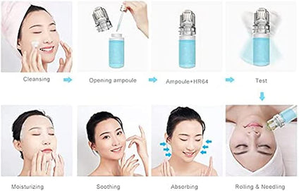 KASTWAVE Hydra Roller Microneedle Derma Roller and Serum Applicator - Cosmetic Microneedling Tool (0.5mm)