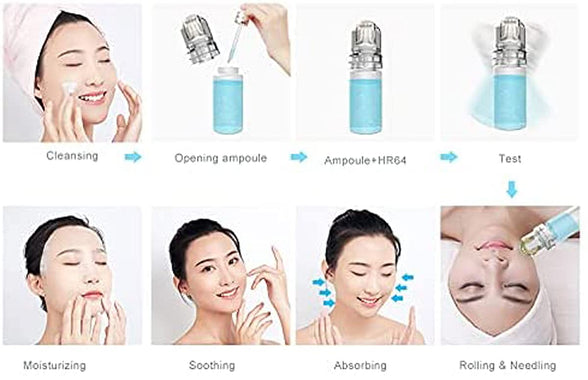 KASTWAVE Hydra Roller Microneedle Derma Roller and Serum Applicator - Cosmetic Microneedling Tool (0.5mm)