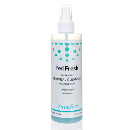 PeriFresh No Rinse Perineal Cleanser Spray - 7.5 oz Peri Bottle - Mild Formula with Aloe - for Incontinence Care, Postpartum - for Men and Women