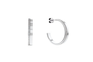 CALVIN KLEIN MINIMAL LINEAR, WOMEN's HOOP EARRINGS