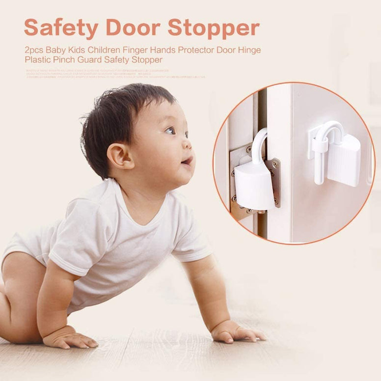 2pcs Baby Safety Lock Baby Kids Safety Door Stopper Baby Proof Children Security Protection Baby Safe Anti Pinch Hand Protection