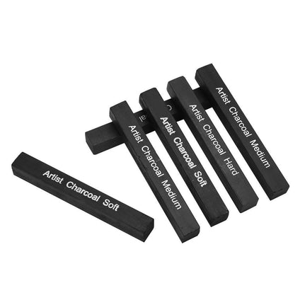 6 Pcs Sketching Pencils Compressed Charcoal Sticks Professional Charcoal Drawing Blocks Art Set Creation Graphite Sticks Art Supplies for Students Artist Beginners Drawing Class Kids