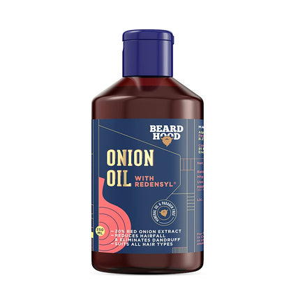 Beardhood Onion Hair Oil with Redensyl for Hair Growth Mineral Oil & Paraben Free (250ML)