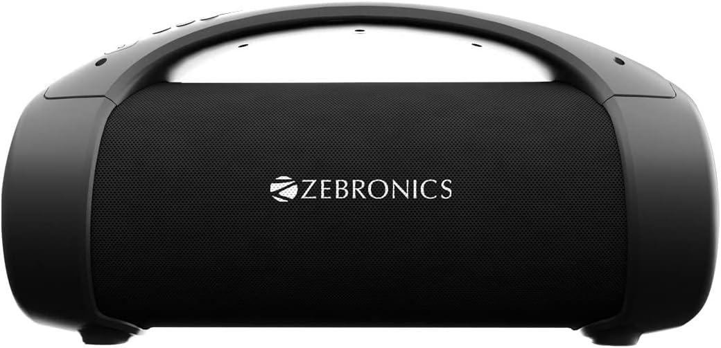 Zebronics Sound Feast 400 Bluetooth v5.0 Portable Speaker with 60W Output, 11 Hours Backup, Voice Assistant, TWS, IPX5 Waterproof, Call Function, RGB Light, AUX, USB, FM Radio and Type C