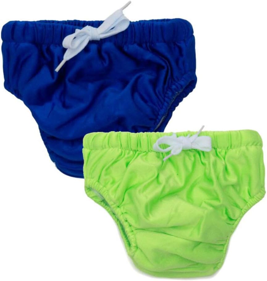 KaWaii Baby Reusable Swim Diaper Stretchy Mesh Layer Boys & Girls (L) 32-40 pounds 2-Pack
