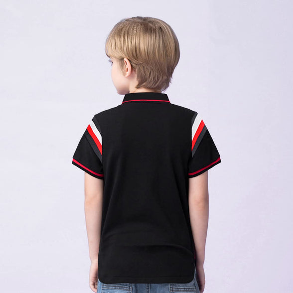 Boys' Short Sleeve Polo Shirt Cool Uniform Pique Polo Shirts for boy