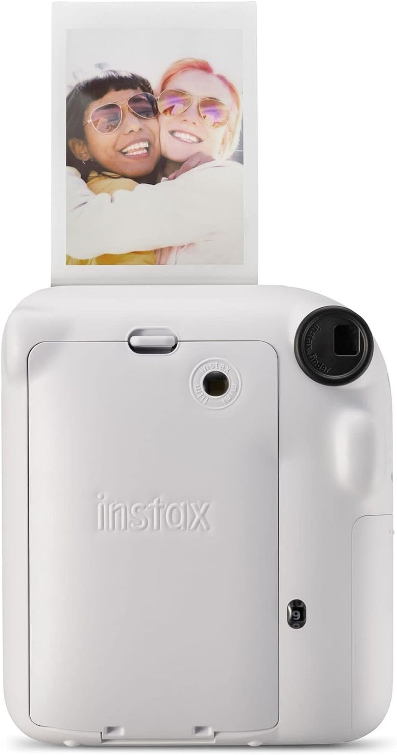 instax mini 12 instant film camera, auto exposure with Built-in selfie lens, Clay White