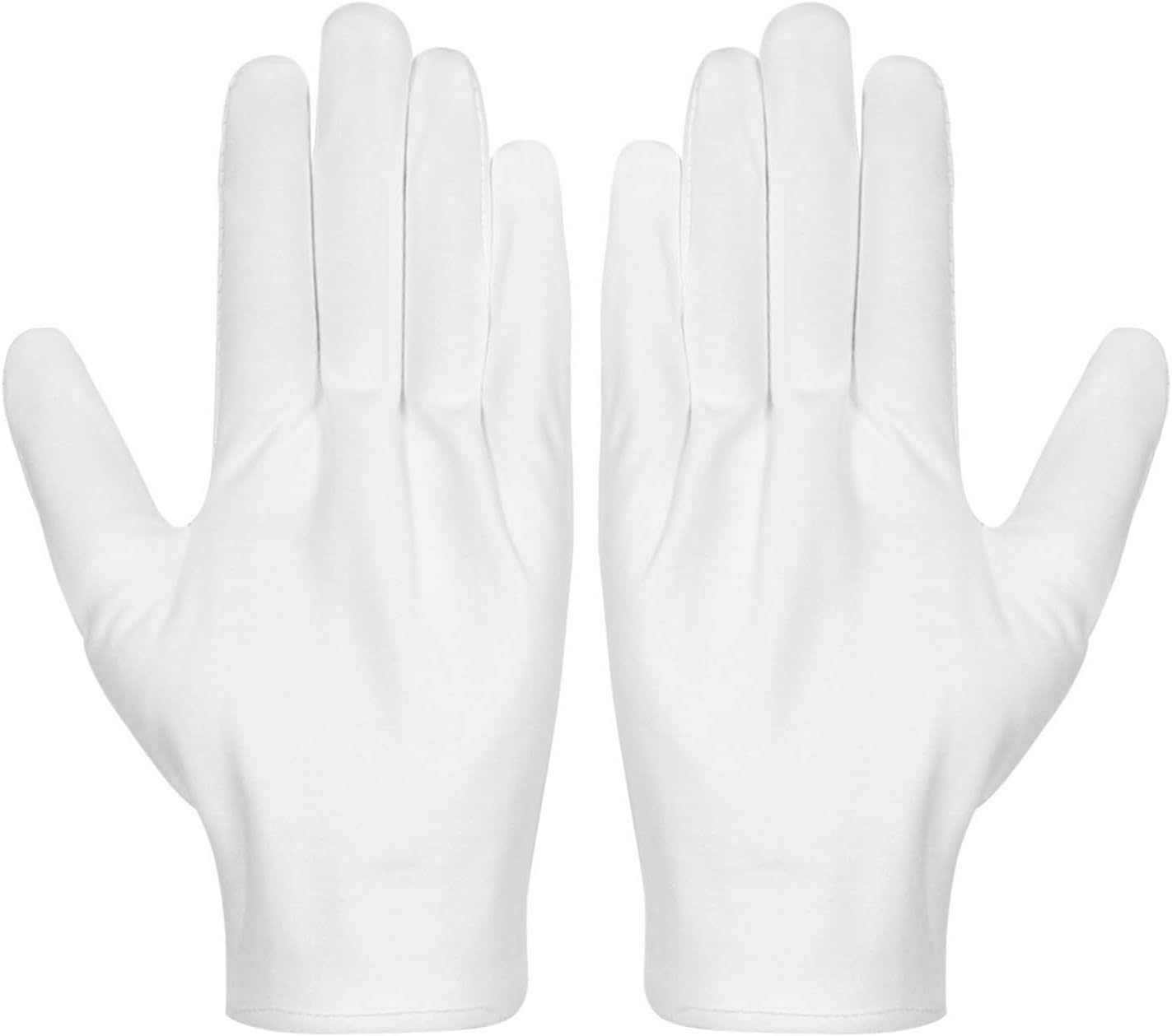 Cotton Gloves, Selizo 3 Pairs White Cotton Gloves Coin Gloves for Women Men Eczema Dry Hands Moisturizing Serving Archival Cleaning Jewelry Silver Inspection