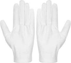 Cotton Gloves, Selizo 3 Pairs White Cotton Gloves Coin Gloves for Women Men Eczema Dry Hands Moisturizing Serving Archival Cleaning Jewelry Silver Inspection