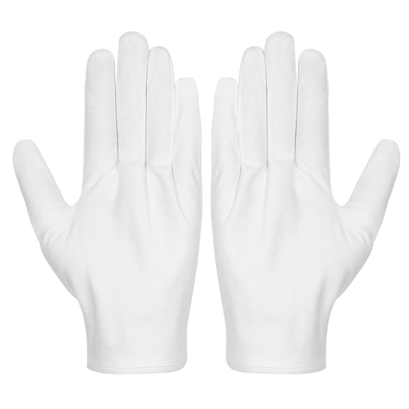 Cotton Gloves, Selizo 3 Pairs White Cotton Gloves Coin Gloves for Women Men Eczema Dry Hands Moisturizing Serving Archival Cleaning Jewelry Silver Inspection