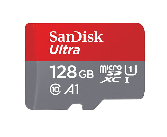 SanDisk 128GB Ultra microSDXC card + SD adapter up to 140 MB/s with A1 App Performance UHS-I Class 10 U1…