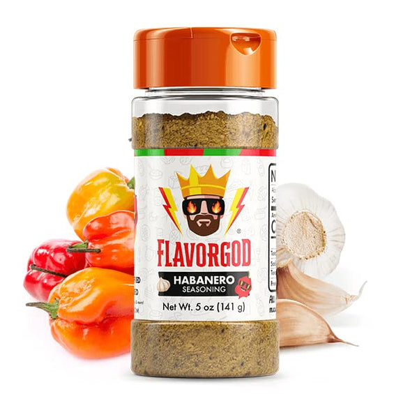 Habanero Seasoning Mix by Flavor God - Premium All Natural & Healthy Spice Blend for Burritos, Tacos, Seafood & Chicken - Kosher, Low Sodium, Dairy-Free, Vegan & Keto Friendly