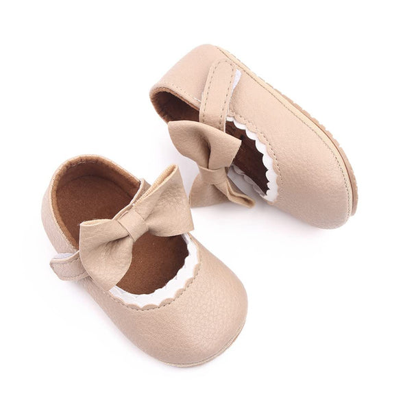 TSAITINTIN Baby Girls Mary Jane Flats Anti-Slip Bow Toddler Princess Dress Shoes, for 6 Months baby
