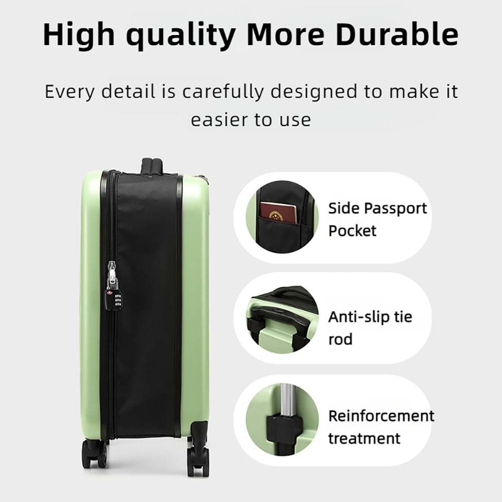 Foldable Suitcase, 20/24/28 inch Trolley Password Suitcase, Light Weight Luggage, Portable Men Women Travel Bag, Can Bear 160g, for Travel, Business Trip, Packing Luggage 20inches green