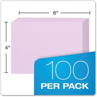 MARKQ Blank Flash Cards 100 Pack Plain Colored Index Cards for Business, Office School Learning Revision Record Cards, 4” x 6”, 180GSM