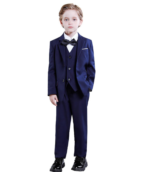 Boys Suit Toddler Tuxedo Kids Suits for Boys Dress Clothes Vest and Pants Set with Tie 2y