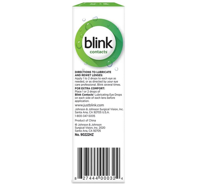 AMO Blink Contact Lubricant Eye Drops for Soft and RGP Lenses, 0.34 Ounce Box