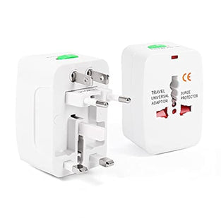 Travel Adapter, Worldwide All in One European Universal Adaptor, International Wall Charger Plug (Without USB PORT) for Asia Europe UK AUS and USA