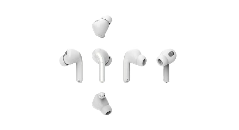 Xiaomi Buds 3T Pro DE Bluetooth In-Ear Headphones (Active Auto Noise Cancellation, Transparency Mode, Premium Surround Sound, Up to 24 Hours Battery Life with Wireless Charging Case, IP55) White