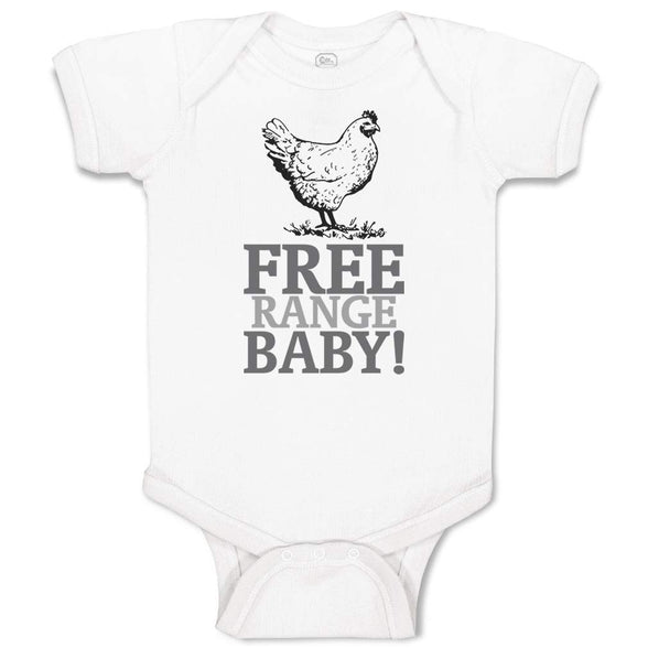 Baby Bodysuit Free Range Baby! Chicken Farm Cotton Boy & Girl Clothes (6 Months)