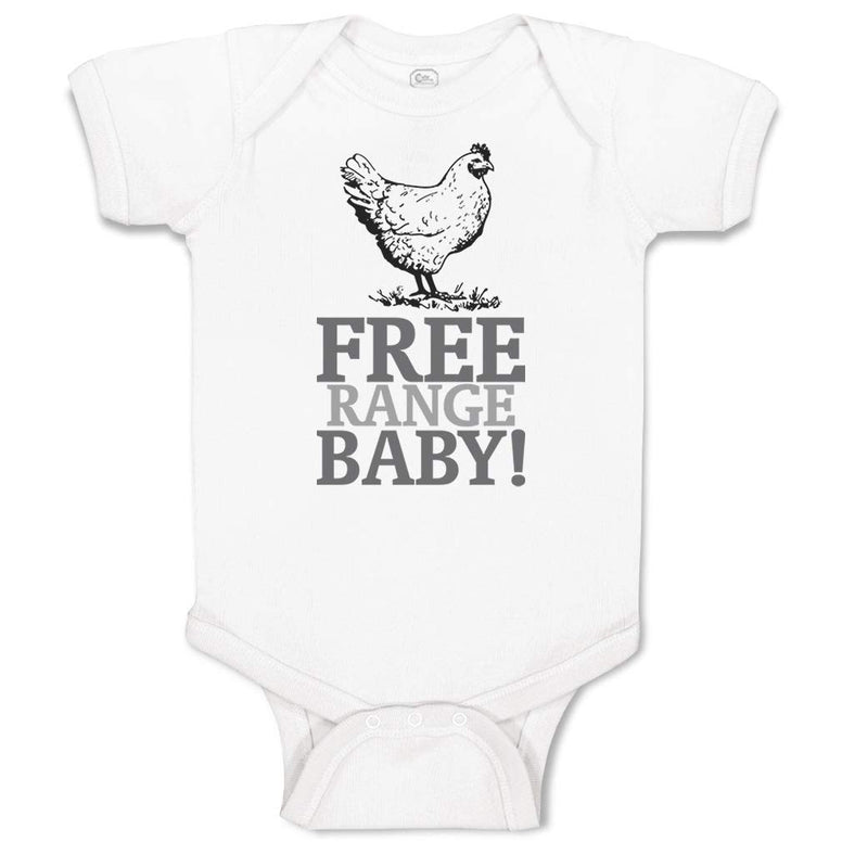 Baby Bodysuit Free Range Baby! Chicken Farm Cotton Boy & Girl Clothes (6 Months)