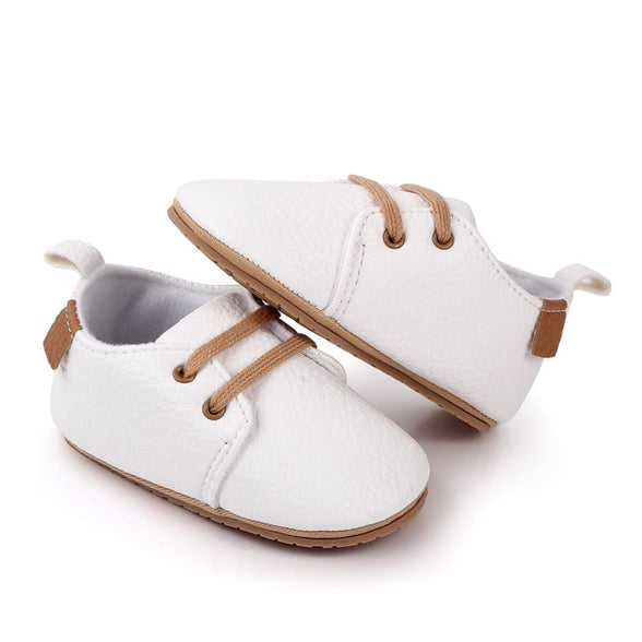 Infant Baby Boys Girls Leather Shoes Soft Rubber, Walking Shoes Non-Slip Sneaker Toddler for First Walker Shoes Newborn Crib Shoes, for 6 Months