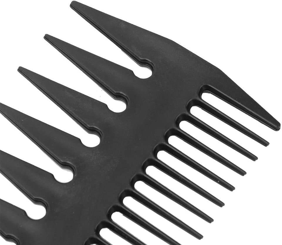 Hair Comb Styling Set Double Side Tail Combs with Afro Pick Barber Wide Tooth Comb for Men Women Beard Hairstylist Tools African American Accessories, Black,