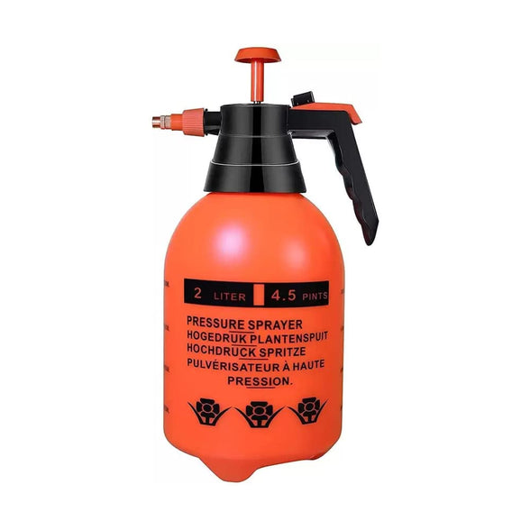 MARGOUN 2L Pressure Sprayer Watering Bottle Spray, Portable Pressurized Sprayer Multifunctional Pressure Watering Bottle for Garden, Plant, Flower (2 Litre, Orange)