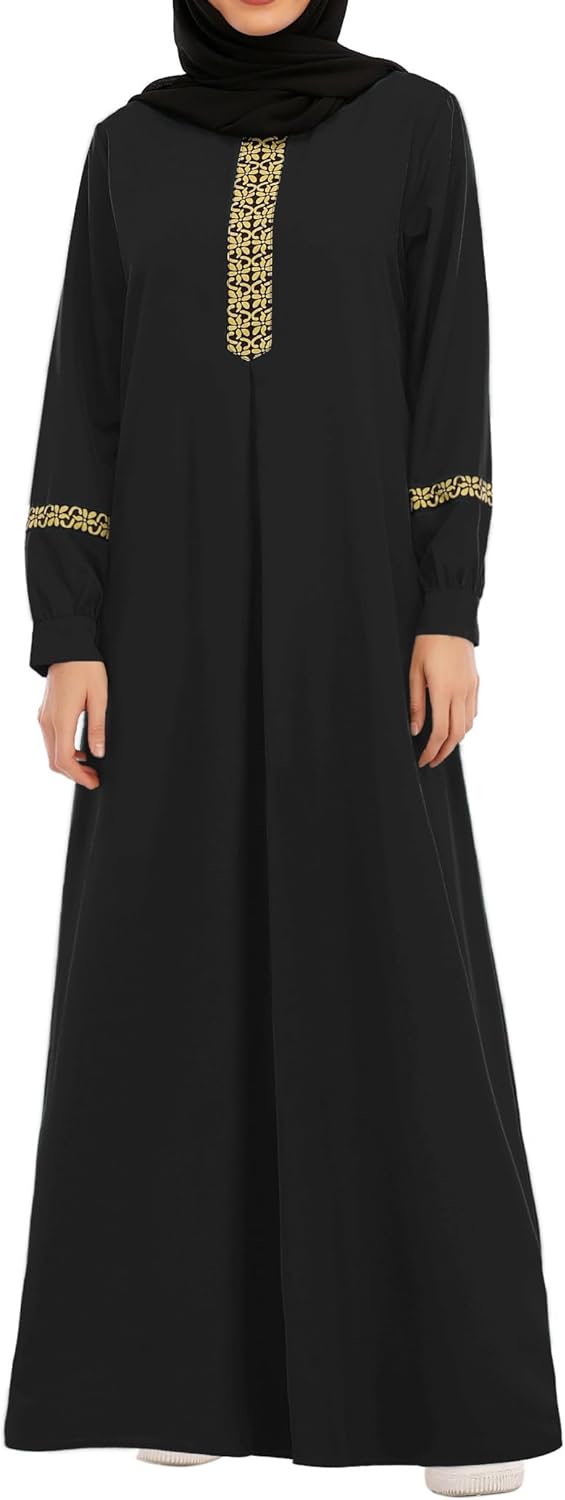 Abetteric womens Muslim Abaya Maxi Dress dresses