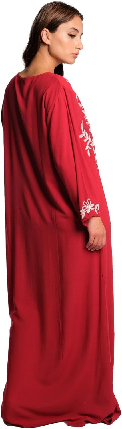 Women's Elegant Style Muslim Fashion Bohemian jalabiya Abaya Long Dresses