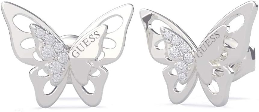 GUESS Women's Sterling Silver Earrings, UBE70184, Sterling Silver