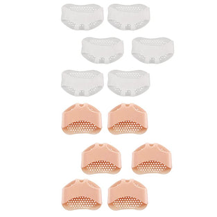 Healifty 12Pcs Forefoot Pads Silicone Toe Pad Toe Top Sock No Show Toe Liner Covers Not Slip Forefoot Metatarsal Socks Foot Toe Cushions for High Heels Flats Sandal